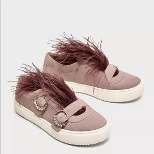 NEW Zara Basic Collections Women's Suede Sneakers